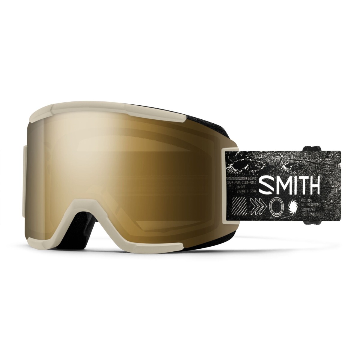 Gogle SMITH SQUAD Chalk Space Invader ChromaPop Sun Black Gold Mirror + Clear