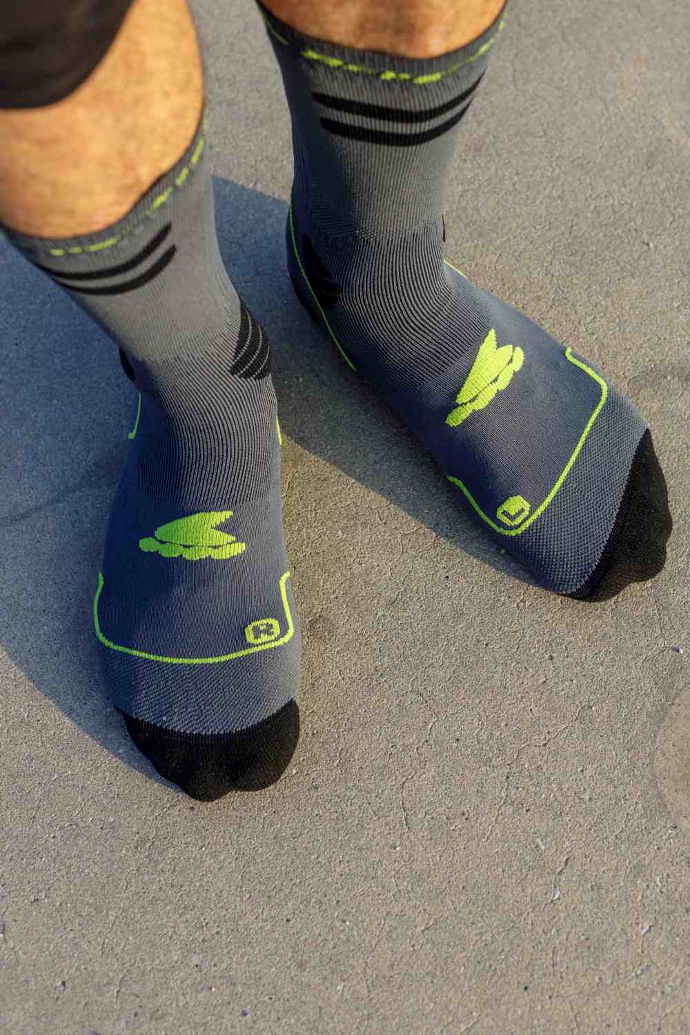 Skarpetki Rollerblade High Performance Socks Anthracite/Lime - obrazek 2