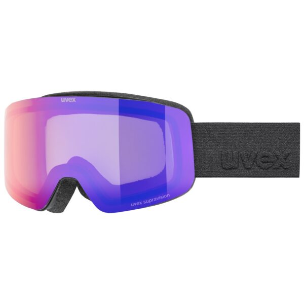 Gogle narciarskie UVEX Pwdr FM black matt/mirror ruby
