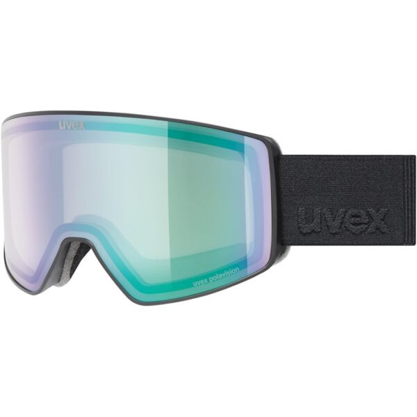 Gogle UVEX Scenic P black matt/mirror green